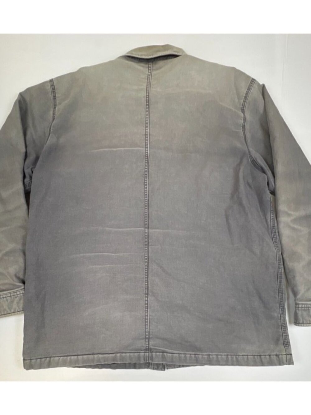 Carhartt Men XL Regular Rugged Flex Blanket Lined Shirt Jacket Shadow Gray Snap - Picture 2 of 11